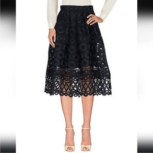Very cute!! Maje Elegant Black Lace cutout Skirt